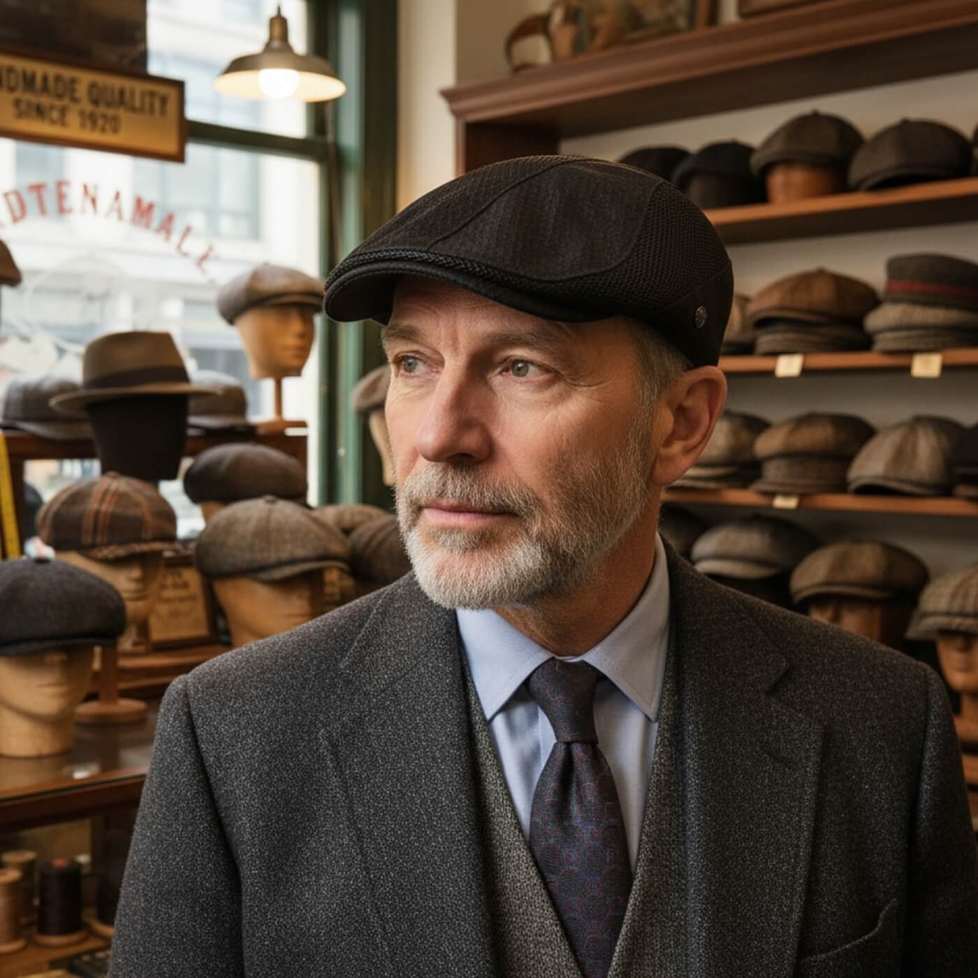 Acrylic Mesh Flat Cap | HARRISBURG