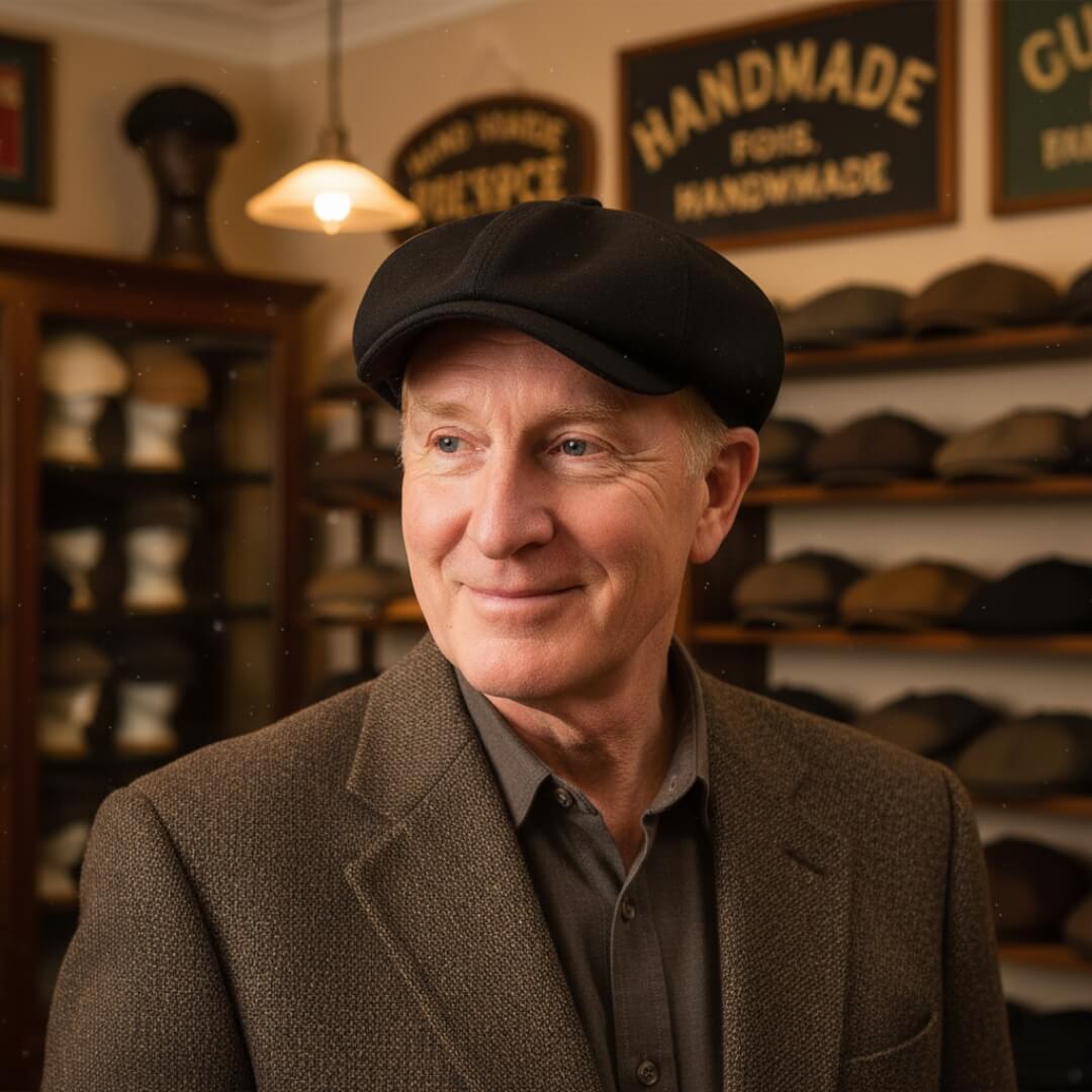 Textured Cotton Newsboy Cap | PHOENIX